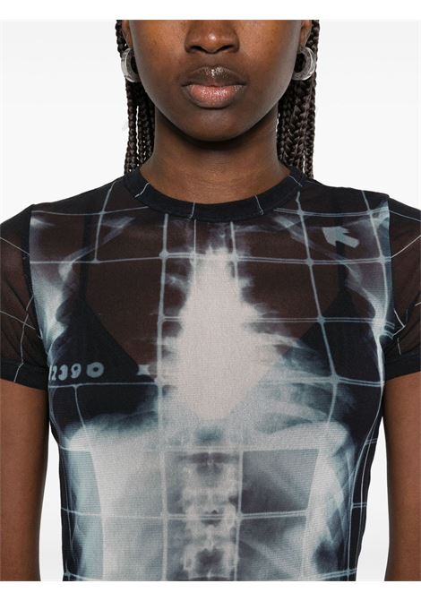 abito corto squeletor donna nero e blu JEAN PAUL GAULTIER | 25/33-F-RO310-T580005956